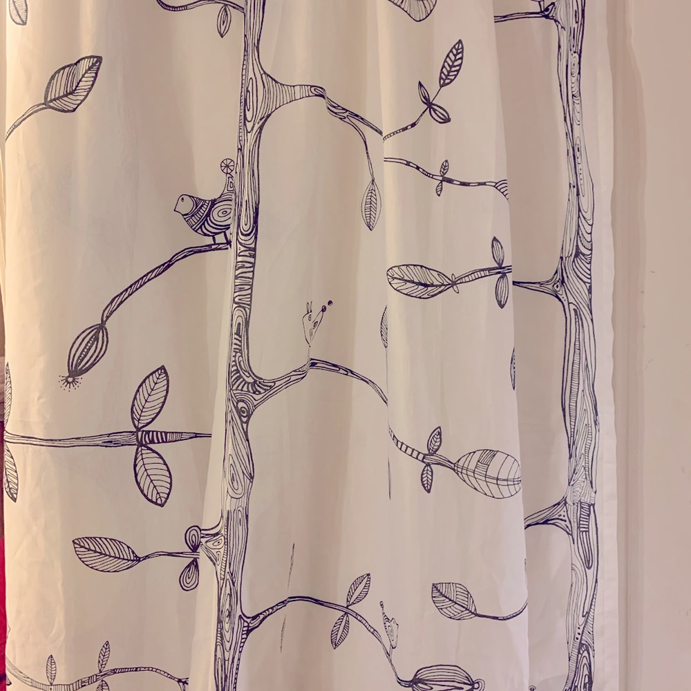 Brand new, Ikea Elivor Whimsical Bird Tree Curtains, set of 2
